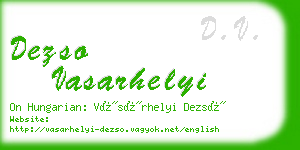dezso vasarhelyi business card